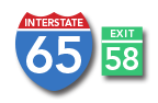 Interstate 65 to Exit 58-Horse Cave, KY